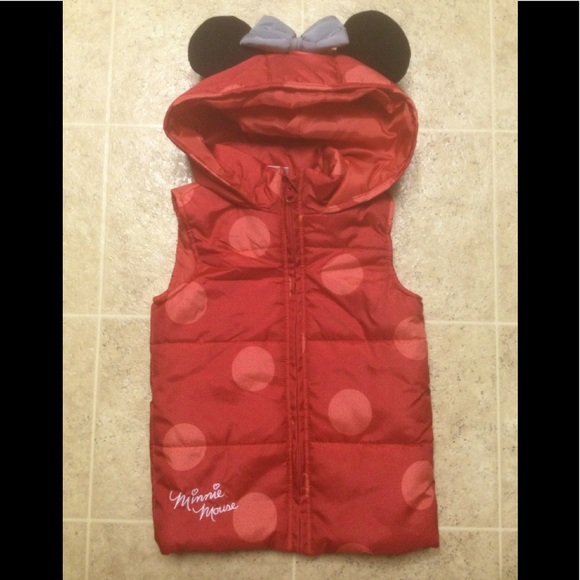 “MINNIE MOUSE” POLKA DOT PUFFER VEST - Picture 1 of 2
